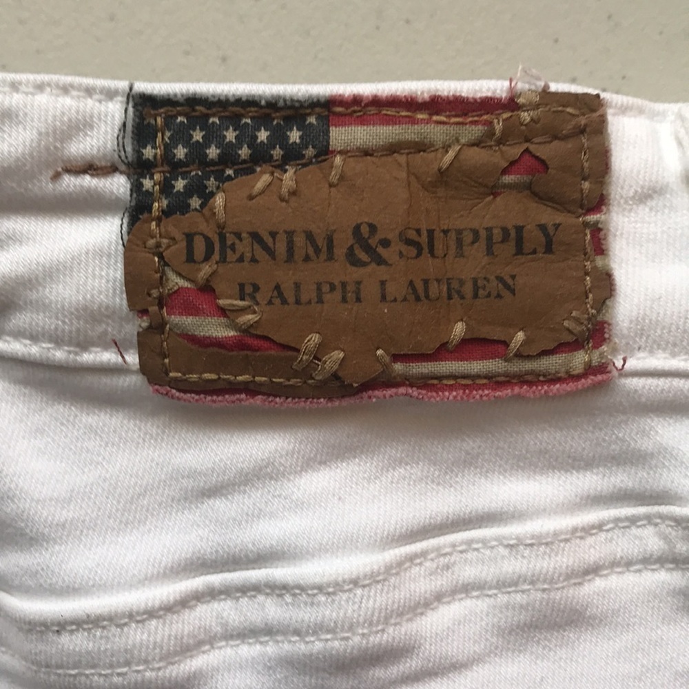 Ralph Lauren Denim & Supply skinny white denim jeans size 27/32 - Picture 5 of 9